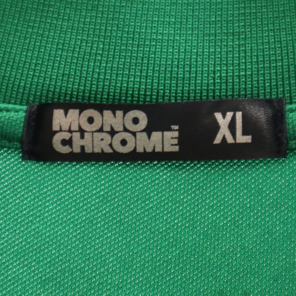 MONOCROM Short Sleeve Polo Shirt XL Green Men's Used