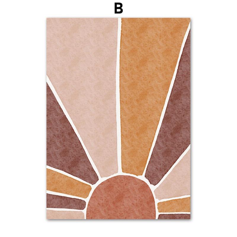 Bohemian Sun Rainbow Vase Leaves Landscape Wall Art Canvas Painting Abstract Posters and Prints Pictures Living Room Home Decor