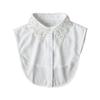 Elegant Beaded Women Fake Collar Shirt Black Embroidery Detachable Collar Fake Women Vintage False Collar Removable Nep Kraagie