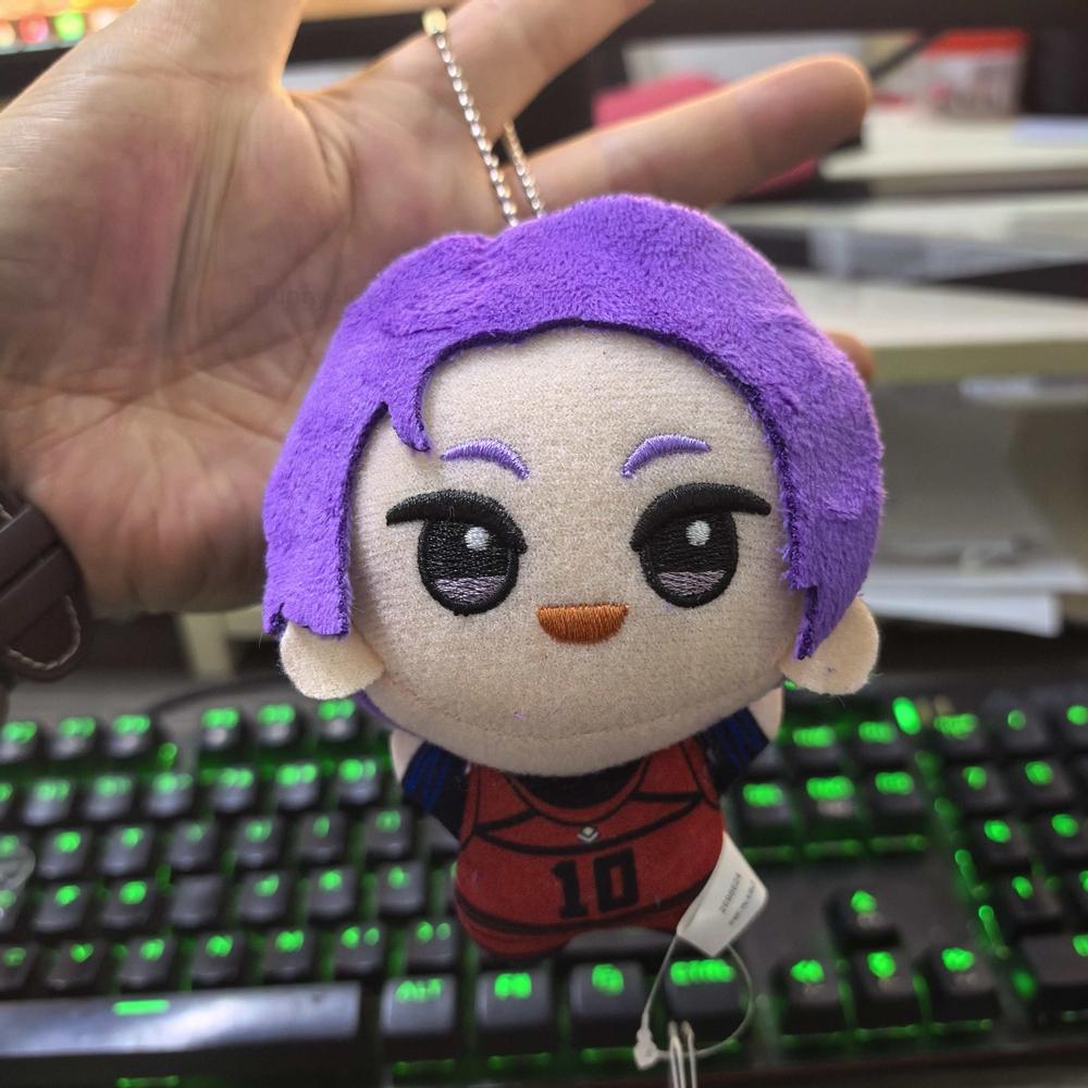 10cm Anime Garçon Volley-ball Blue Lock Kawaii Pendentif Sac Porte-clés Isagi Mikage Reo Rin Itoshi Sae Prison Bleue Peluche Jouet Cadeau Enfants