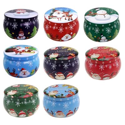Candle Tin for Making Candle Metal Candle Jars with Lids Christmas Tins