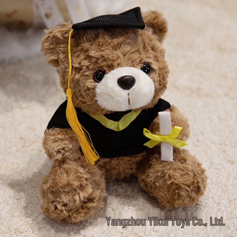 Holiday Gift Plush Teddy Bear with Valentine’s Day Rose Bouquet - Christmas & Graduation Celebration