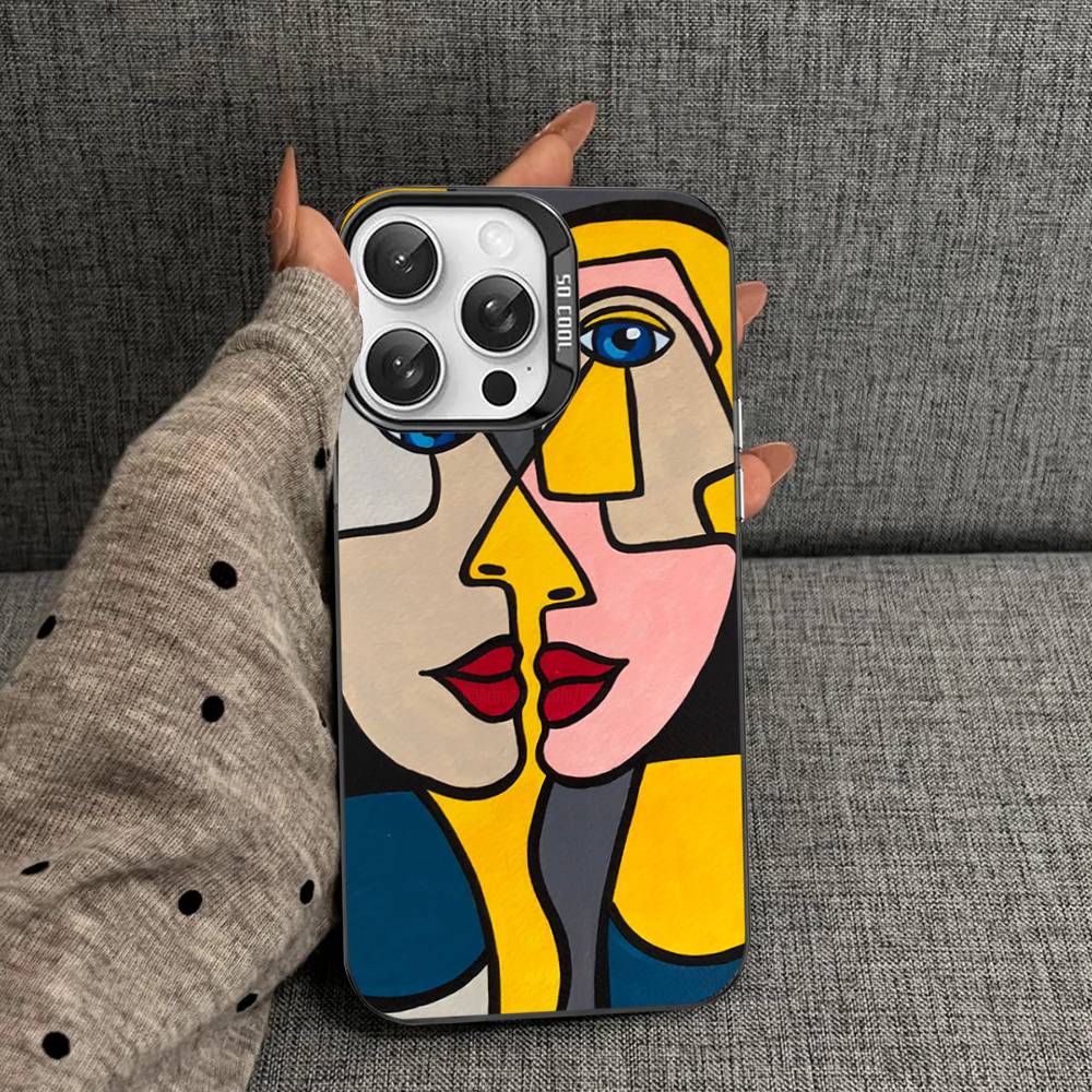 Picasso Abstract Art Painting For IPhone 13 14 15 16 17 Pro Max 11 12 Plus 17 Air Phone Case Color Matte Cover