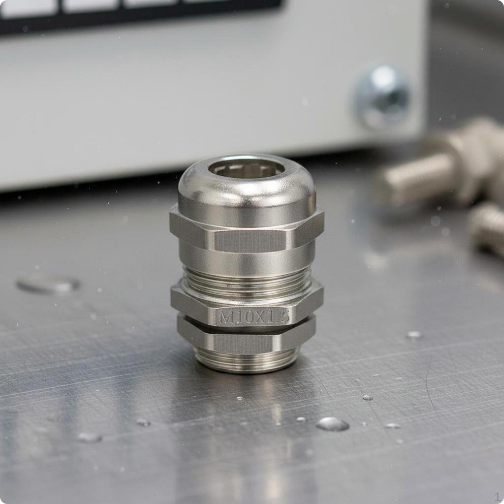 Brass Cord Grip Stainless Steel Strain Relief Wire Seal Fitting for Workbench, Machine
