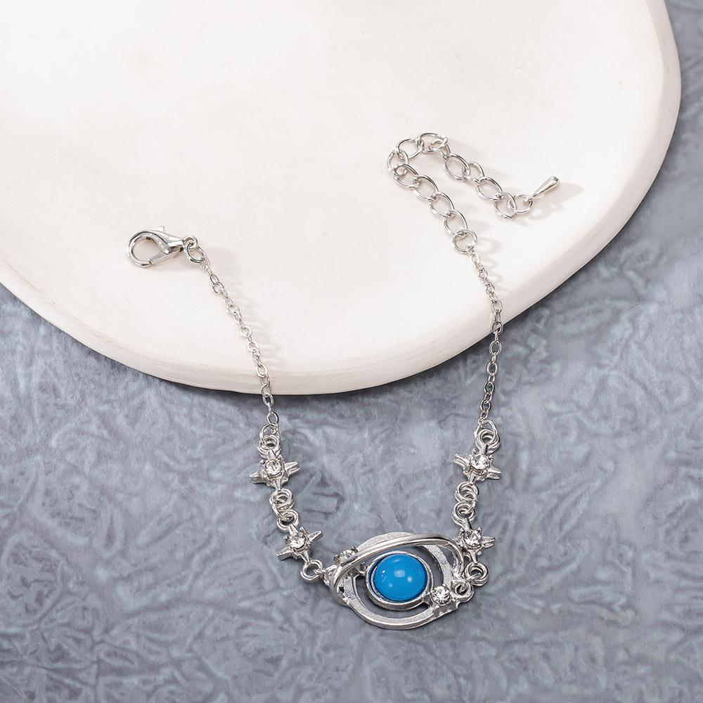 Brățară reglabilă cu șase stele din safir în formă de planetă