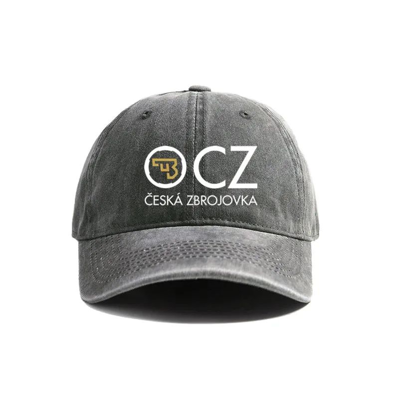 2026 Ceska Zbrojovka Czapki Baseballowe Zniszczone Czapki Czapka CZ Firearms Mężczyźni Kobiety Retro Outdoor Letnie Regulowane Czapki Moda