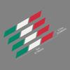 4Pcs Car Sticker Italian Flag Center Console Side Mirror Creative Vinyl Decals Accessories For Alfa Romeo Fiat Dodge Chrysler