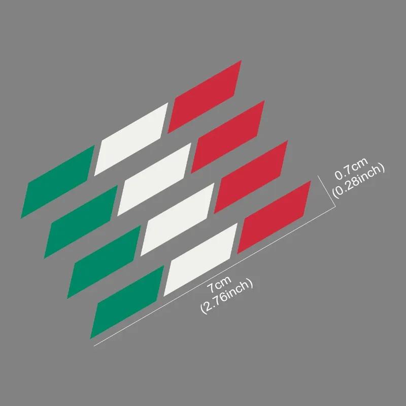 4Pcs Car Sticker Italian Flag Center Console Side Mirror Creative Vinyl Decals Accessories For Alfa Romeo Fiat Dodge Chrysler