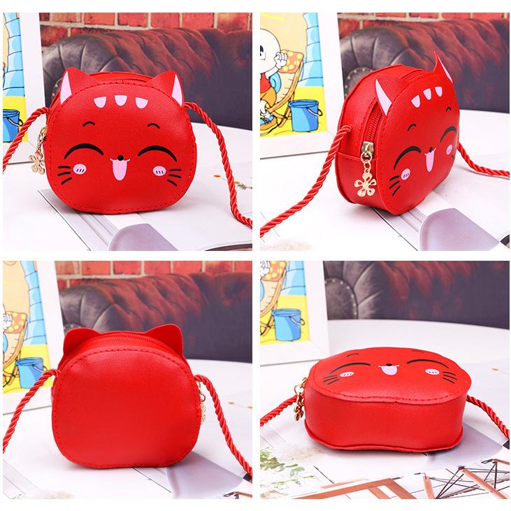 New Cartoon Children Messenger Bag Cute Cat Children Fashion Coin Purses and Handbags Cute Boy Girl Mini Shoulder Bag KTY