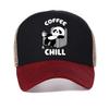 Coffee Chill Panda Enjoying Time Baseball Cap Men Women Summer Casual Snapback Hat  Breathable Mesh Trucker Hats Outdoor Sun Hat