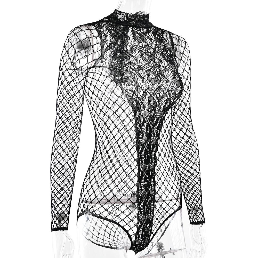 Women Body Underwear Fishnet Bodysuit Nightwear Hollow Out Bodystocking Mesh Erotic Lingerie Porno Costumes