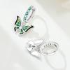 925 Silver Purple Butterfly Insect Drop Earrings Women Earrings Charm Trendy Jewelry Wedding Anniversary Gifts