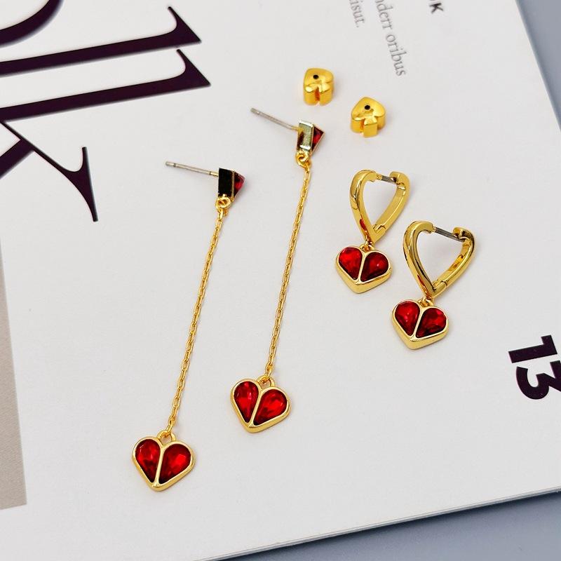 Fashion Commuter K Series Peach Heart Earrings Earrings Love Premium Earrings
