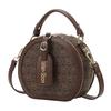 New Fashionable Small Round Bag Retro Handbag Commuter Temperament Shoulder Bag Slanted Versatile Niche Mobile Phone Bag
