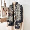 Mother's Day design sense fashion gift personalized cashew flower print outer shawl retro elegant temperament scarf