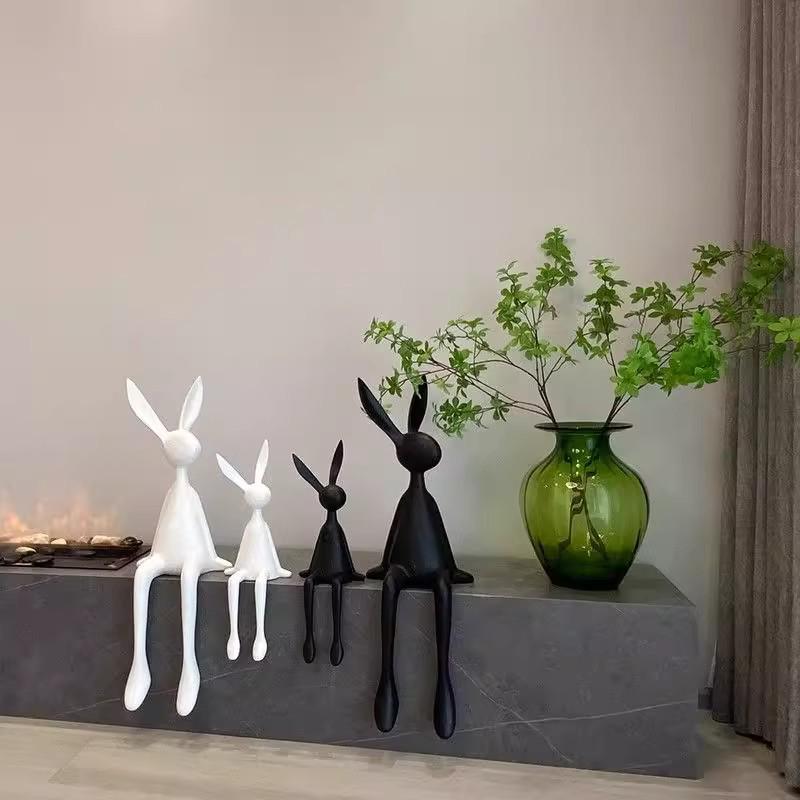 High-End Modern Rabbit Ornament: Luxury Creative Decoration for Home or Restaurant