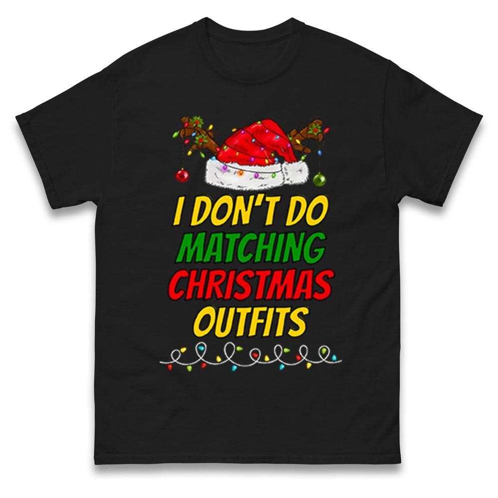 Funny Couples Christmas T Shirt I Dont Do But I Do Matching Xmas Santa Gift Top