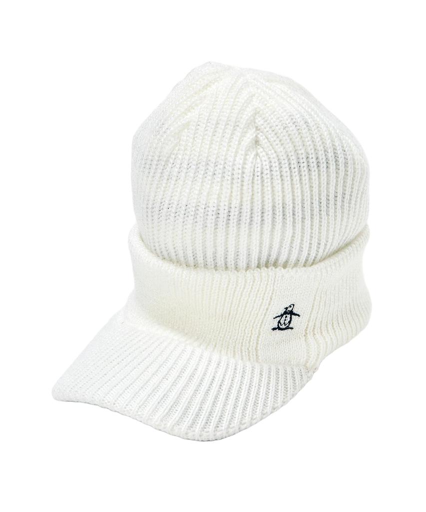 [Munsingwear] Visor 4WAY Knit Hat, Knit Cap, Cold Protection, Convenient, Golf, MG4FCP42L, Women's, WH00 (White)
