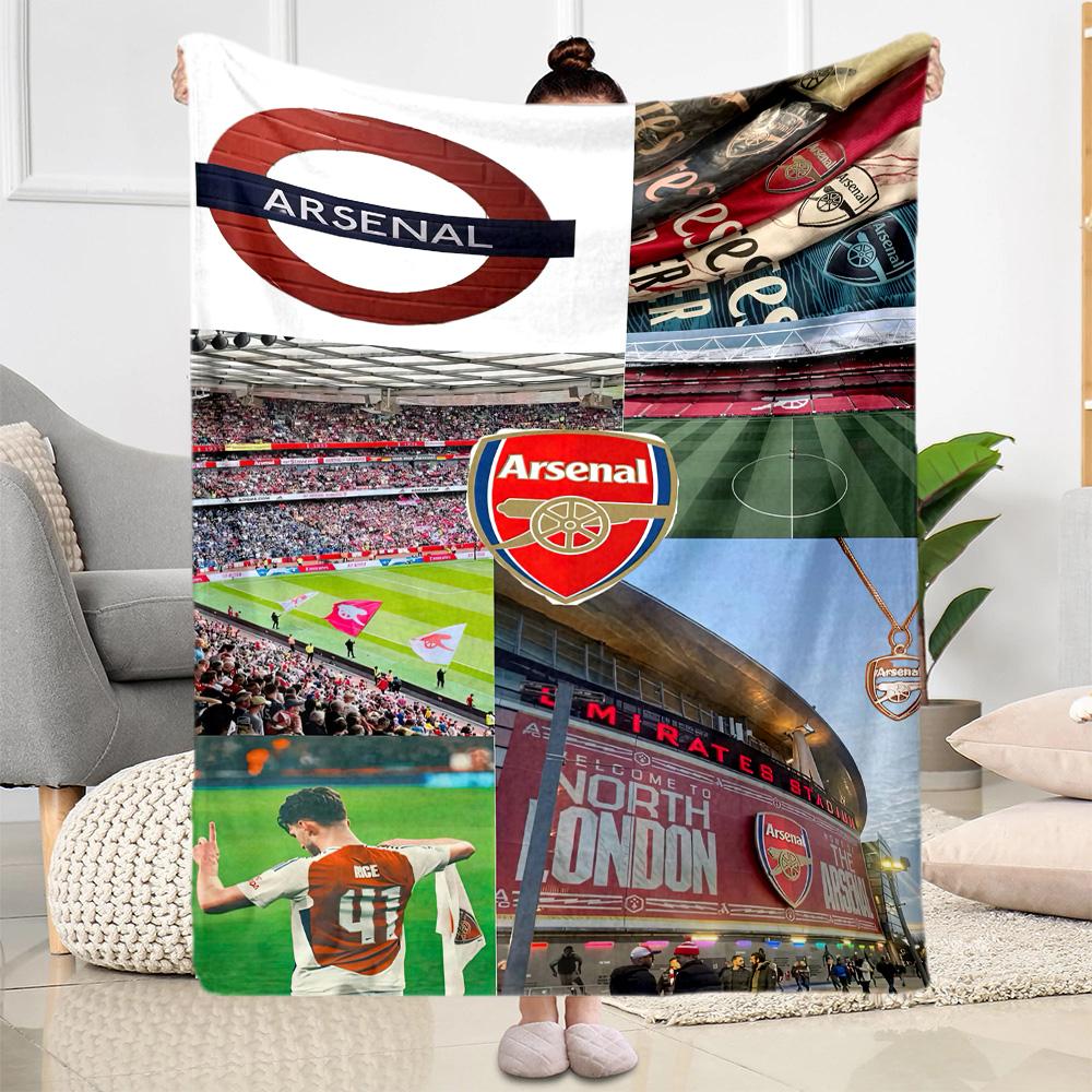 Arsenal Blanket Soft Warm Cozy Perfect for Seaside Bedding Office Chair All-Season Use Playful Design Birthday Christmas Gift Blanket