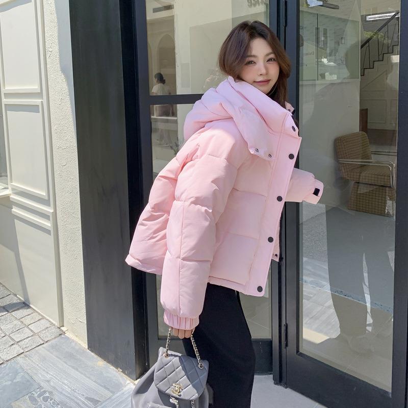 

Короткая пуховая хлопковая одежда женская осенне-зимняя модная свободная утолщенная теплая женская хлопковая куртка с капюшоном XXL