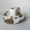 Chapeau de Cowboy en Fourrure de Lapin Imprimé Léopard 7,5 cm Fedora Western Cowboy Chapeau Panama Mode Voyage Fête Chapeau de Cowboy Chaud pour Hommes et Femmes