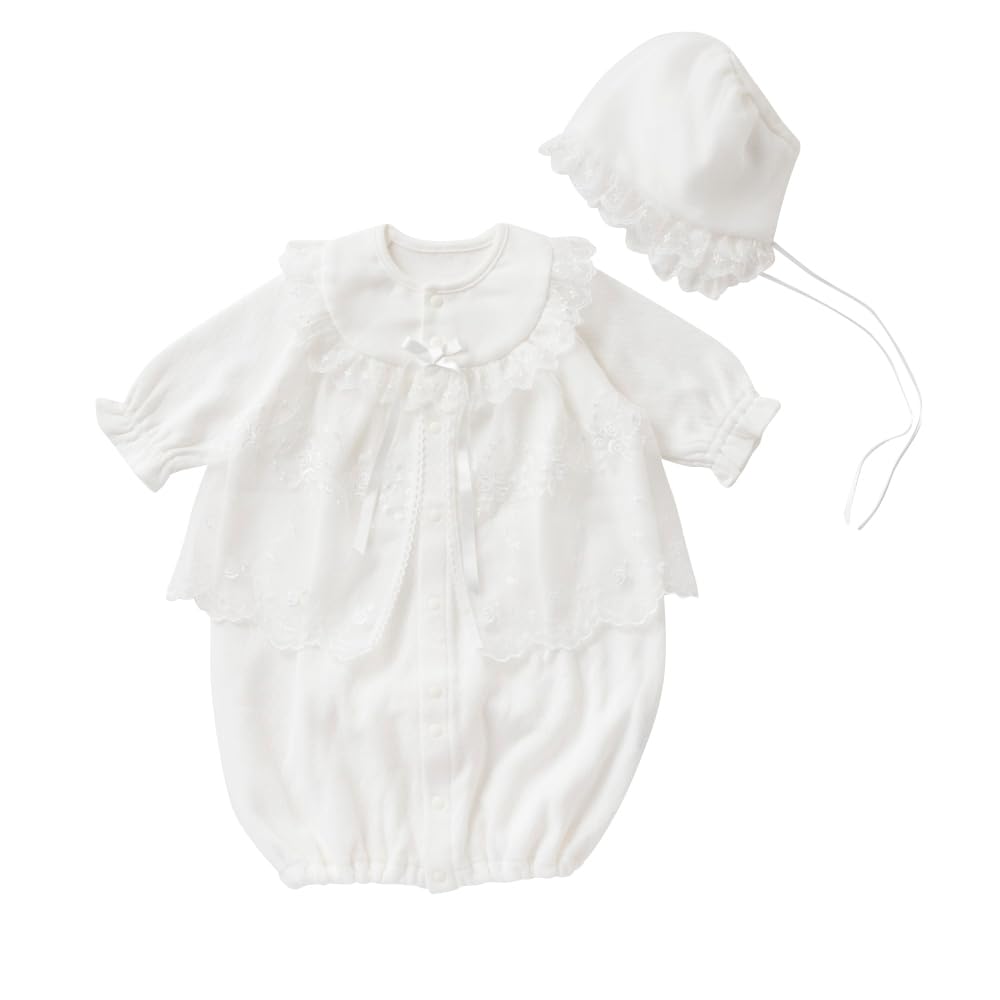 

de Diamond Face Organdy Gilet All Crotch Set with Hat Ceremony Dress for Made in for [Creme Coco] Two-Way [Replace Snap/2way] 2-piece Babies,