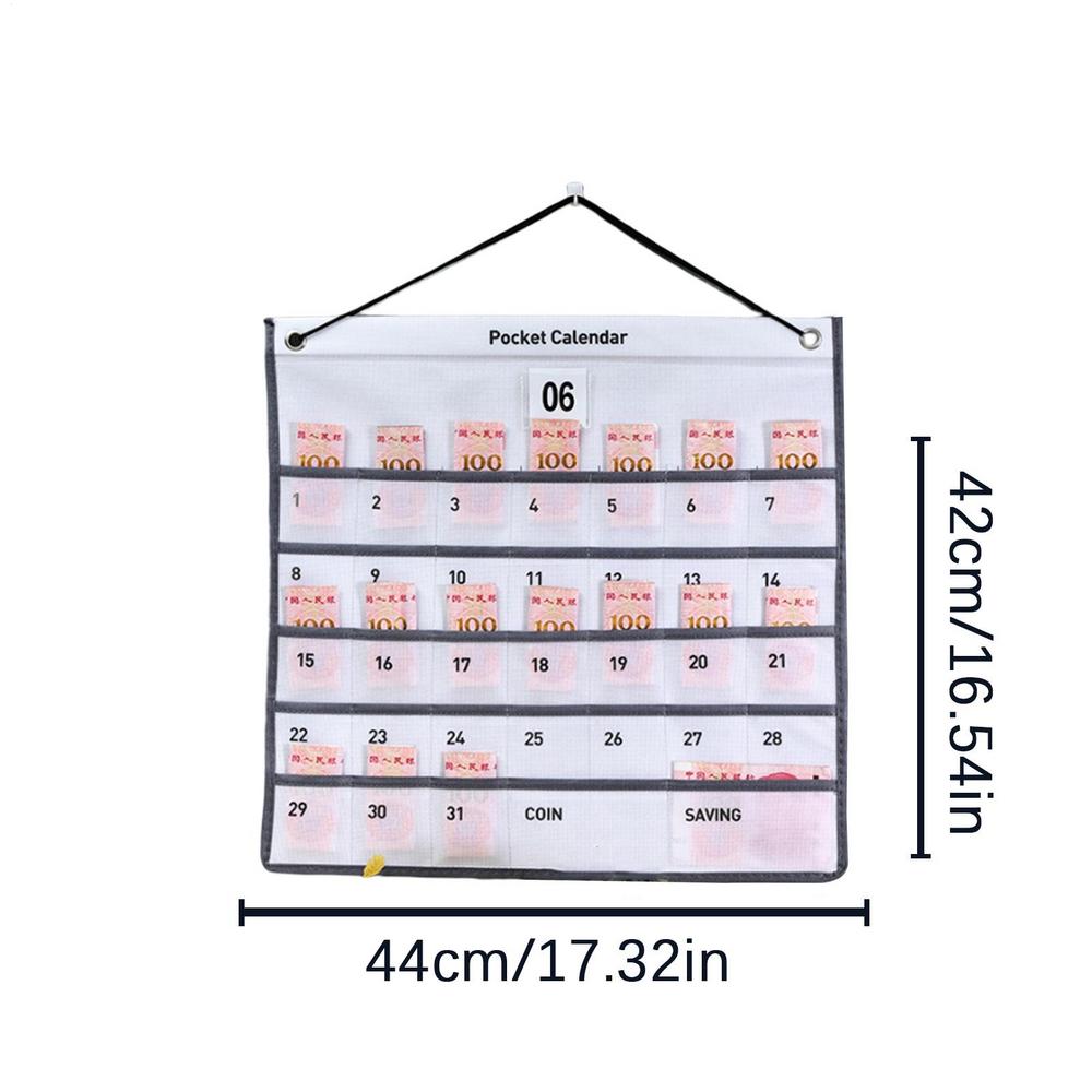Geantă de Depozitare Calendar Organizator de Buzunare de Perete Accesoriu Plic Montat pe Birou Plic Calendar de Perete Agățat cu Buzunare