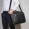 Men's High-End Genuine Leather Briefcase, 17-Inch Cowhide Business Bag