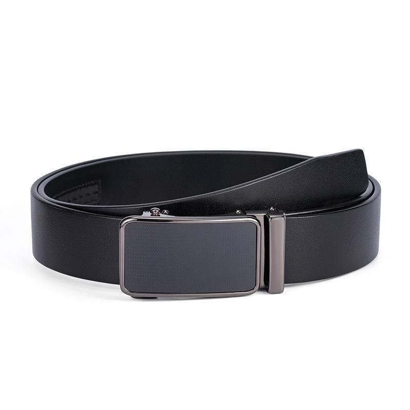 Business Belt Men's Sense First Layer Cowhide Belt Men's Fashion Trendy Men's Automatic Buckle Belt