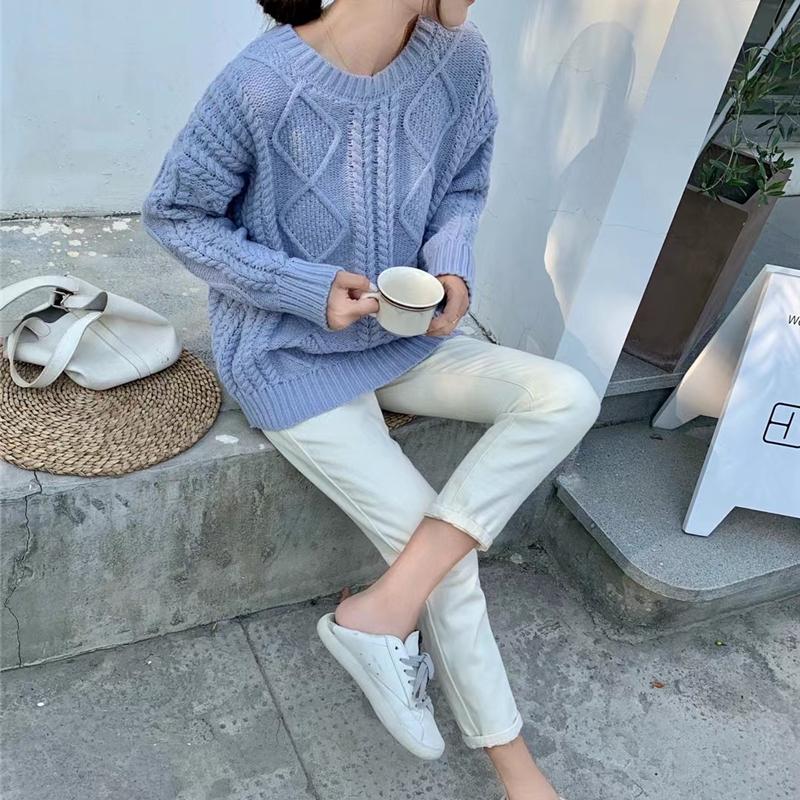 TWINFLAMES Vintage Suéteres de invierno para mujer Otoño 2021 Nuevo Jersey casual  chic de gran tamaño o cuello manga larga Jerseys de punto sueltos comprar a  buen precio — entrega gratuita, reseñas