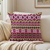 Klassische Strick-Britisches Muster FFair Isle Kissenbezug Kissenhülle Staubmilbenfrei Wohnzimmer Sofa Dekor Kissen Raum