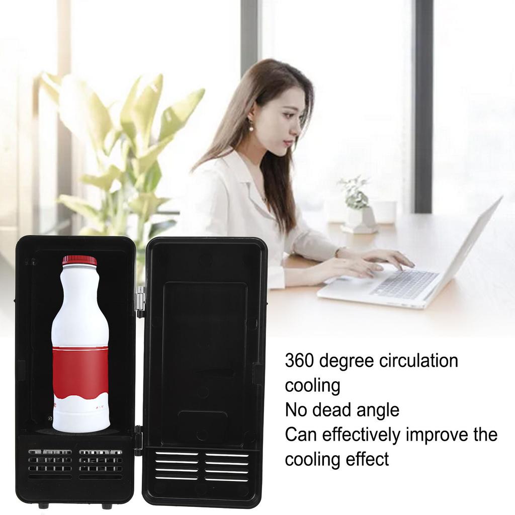 Mini Single Tank Refrigerator USB Rechargeable Portable Low Decibel Energy Saving Cooling Semiconductor Refrigerator