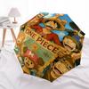 1 PC Automatic Folding Umbrella - Anime One Piece Pattern Portable Foldable Design With 8 Ribs Christmas Birthday Gifts