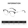 Half Frame Arrow Myopia Glasses for Men Women Anti Blue Light Near Sight Glasses Fashionable Minus Eyeglasses Diopters 0 To -4.0