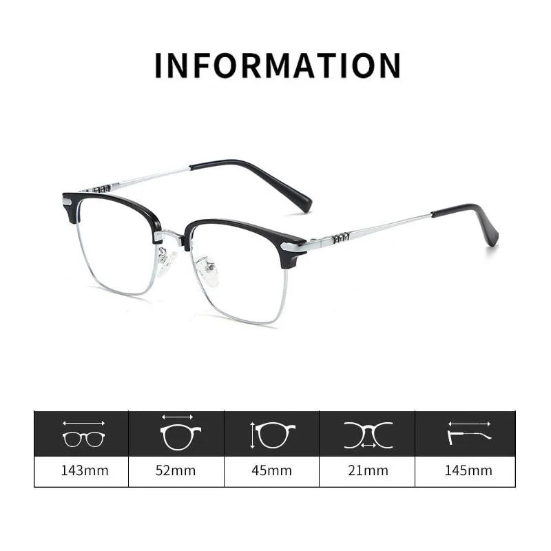 Half Frame Arrow Myopia Glasses for Men Women Anti Blue Light Near Sight Glasses Fashionable Minus Eyeglasses Diopters 0 To -4.0