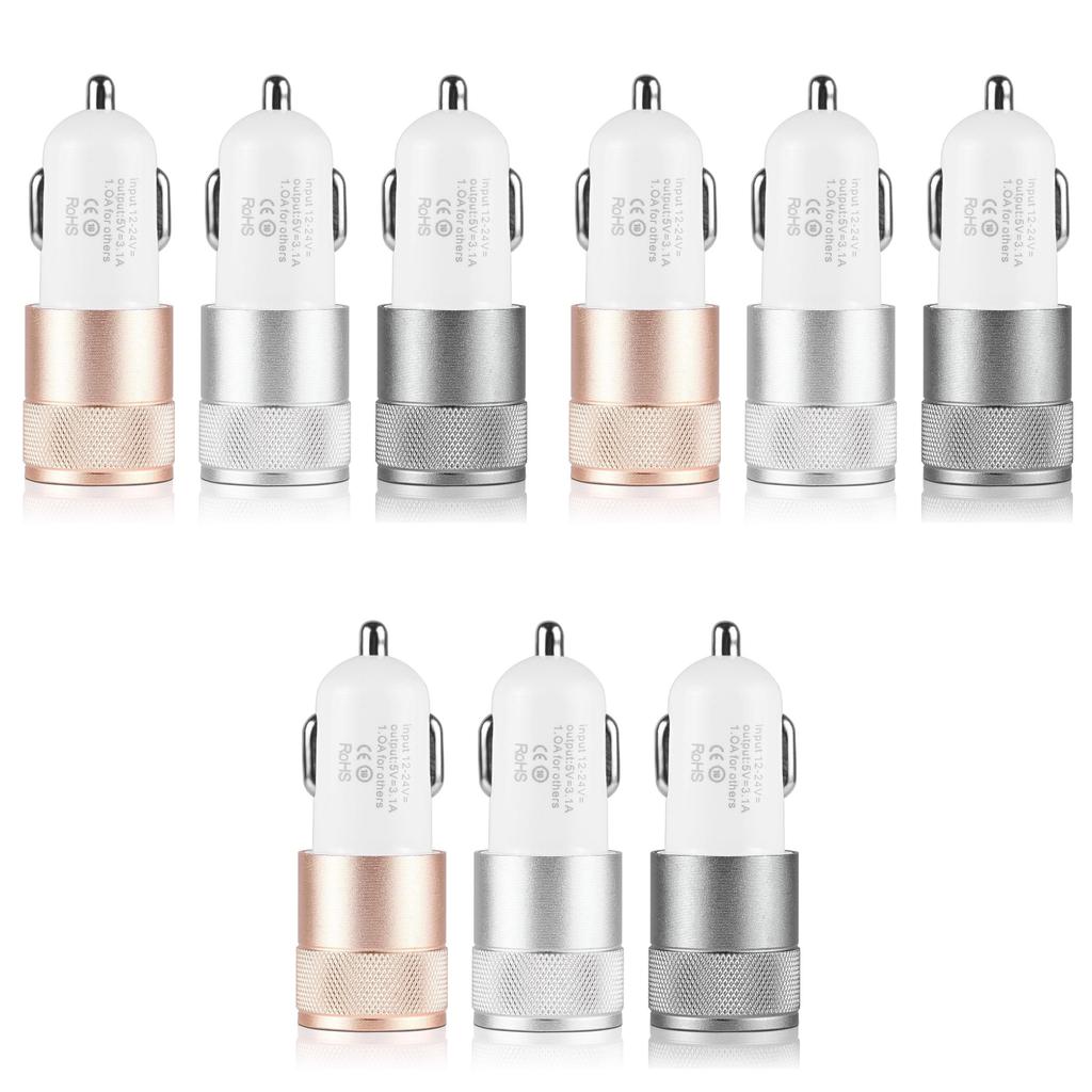 Dual Usb Led Port 21a Fast Car Charger Adapter For Iphone Ipad Galaxy Samsung
