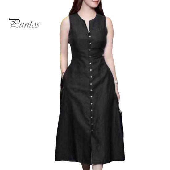 

Женское летнее платье, однобортное, однобортное, без рукавов, с карманами и пуговицами, трапециевидной формы, до середины икры, с V-образным вырезом, с узкой талией, женское платье миди XL