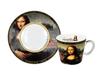 Espresso Cup With Saucer Leonardo Da Vinci Mona Lisa Painting