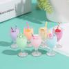 5 Stück Miniatur-Puppenhaus Entzückender Harz-Milchshake Saft Süßigkeiten Zucker Eiscreme Rollenspiel Essen für Rollenspiel Küche Dekoration Spielzeug