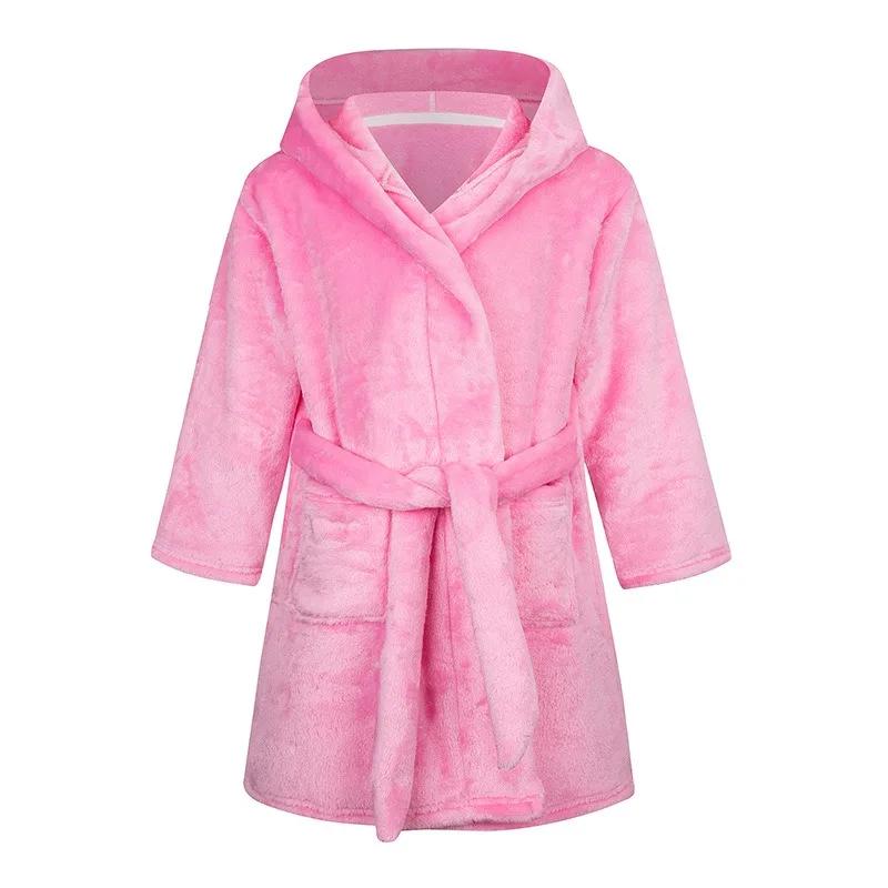Winter Kerst Badjas Voor Meisjes Pyjama Dierlijke Badjassen met Capuchon Kinderen Kamerjas Jongens Nachtkleding Kinder Badjas 6 8 10 12J