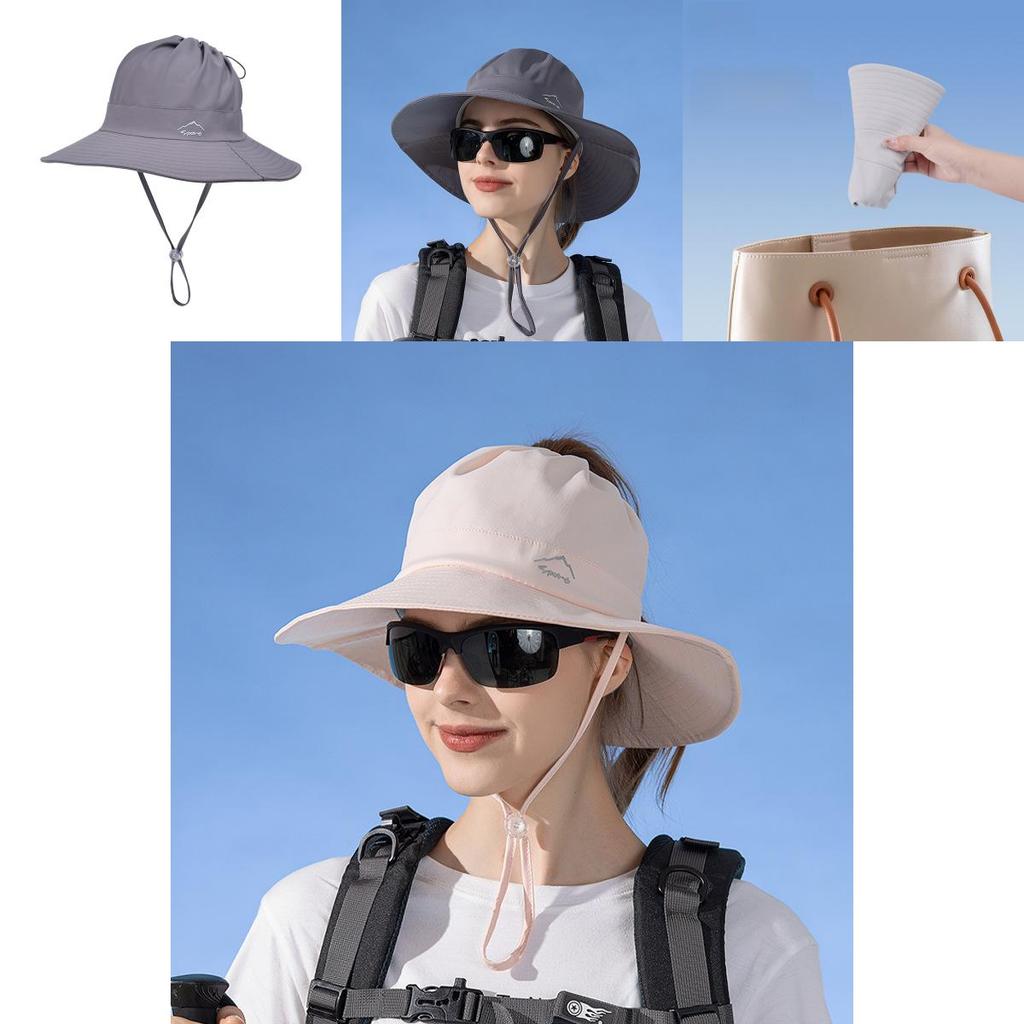 Outdoor Ice Silk Sun Hat With Wide Brim For Summer Beach Water Sports