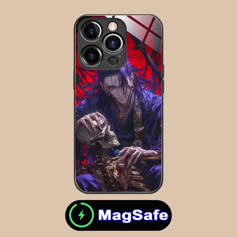 

Jujutsu Kaisen Geto Suguru Phone Case for iPhone 17 16 15 14 13 12 11 Air Pro Max Plus Mini MagSafe Glass Colorful Cover Luxury iPhone 11 Pro Max
