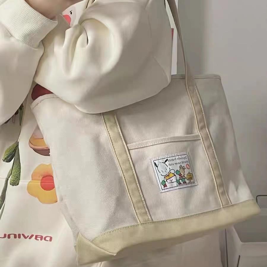 Women's Large Capacity Canvas Tote Bag for School and Tutoring