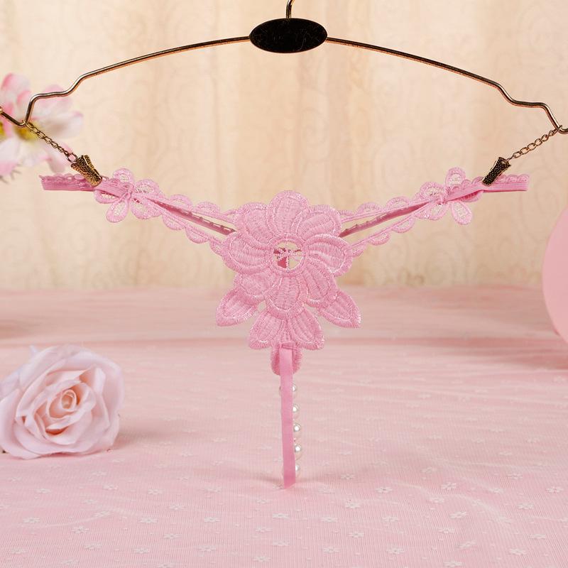 Water-Soluble Flower Bead Thong 3326 - Sexy Panties with Massage Lining