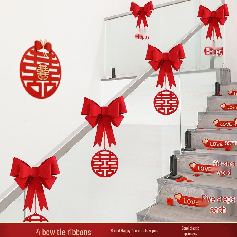 Bridal Stair Railing Decoration Set: Groom s Floral Escalator Wedding Supplies