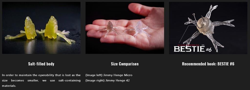 Jackall Soft Lure Jimmy Henge Micro Kuwase Smoke (9638)