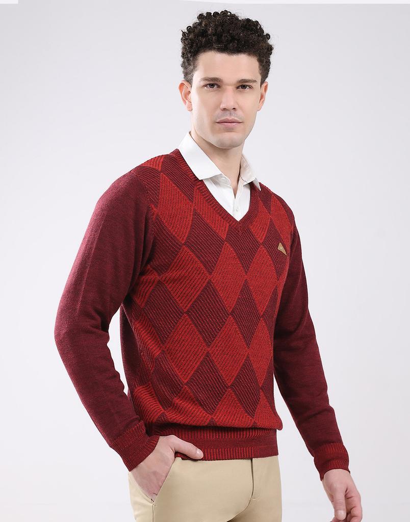 MONTE CARLO Men's V Neck Full Sleeve Pullover