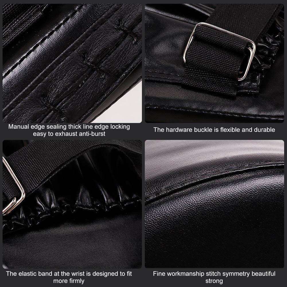 Curved Boxing Hand Target PU Leather 5-Finger Hand Target Breathable Curved Punching Mitts Boxing Focus Pad for Men Women Gym