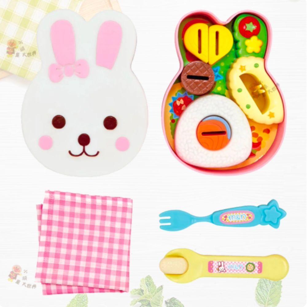 Rabbit Shape Food Feeding Toy Simulation Model Early Education Lunch Box Pudding Toy Role Play Kawaii Play House Toys