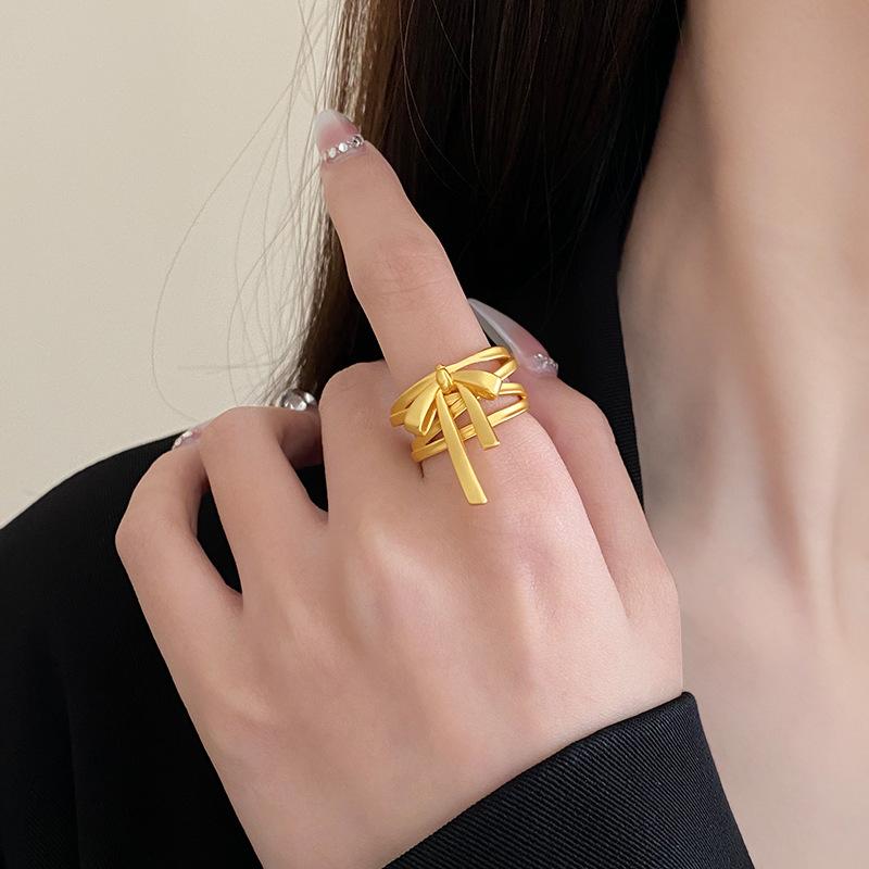 Freshwater Pearl Bodhi Splicing Elastic Ring Baroque Personalized Index Finger Ring Fashion Girlfriend Versatile Jewelry Wholesale